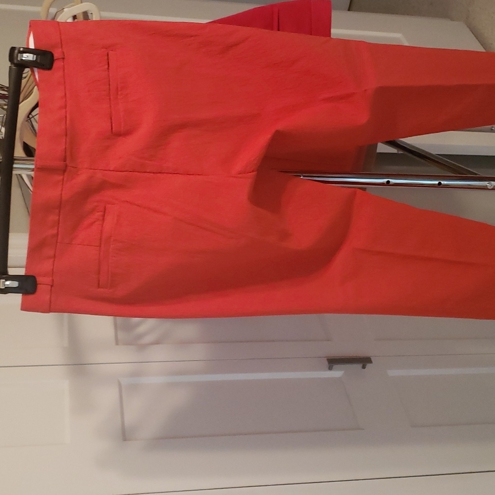 BR Sloan pants,  size 12, orange-red jacquard - Picture 4 of 4